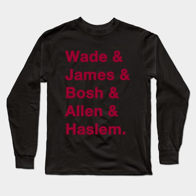 2012-13 Miami Heat Greats Long Sleeve T-Shirt by IdenticalExposure